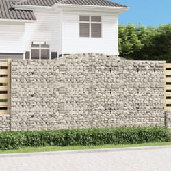 vidaXL Paniers à gabions arqués 7 pcs 400x50x200/220 cm Fer galvanisé