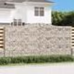 vidaXL Paniers à gabions arqués 10 pcs 400x50x200/220 cm Fer galvanisé