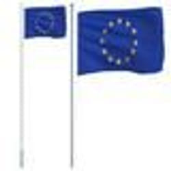 vidaXL Drapeau de l'Europe et mât 6,23 m Aluminium
