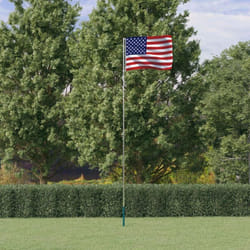 Vidaxl - Drapeau des États-Unis et mât 5,55 m Aluminium