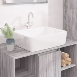 Description générale Fabriqué en céramique, ce lavabo rectangulaire est un ajout chic et intemporel à toute salle de bain, to ...