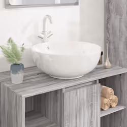 Ce lavabo, fabriqué en céramique, est un supplément élégant et accrocheur à toute salle de bain ou salle d'eau. Matériau dura ...