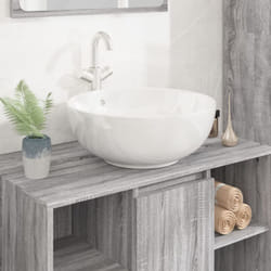 Vidaxl - Lavabo blanc 44x17 cm céramique rond