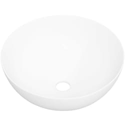 Vidaxl - Lavabo blanc 36x15 cm céramique rond