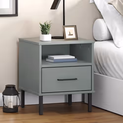 VidaXL 350971 Table de nuit et table de chevet Gris - Vue supplémentaire 2