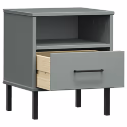 VidaXL 350971 Table de nuit et table de chevet Gris - Vue supplémentaire 5