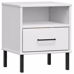 VidaXL 350972, Blanc, Métal, Bois de pin, OSLO, 400 mm, 350 mm, 465 mm