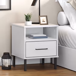 VidaXL 350972 Table de nuit et table de chevet Blanc