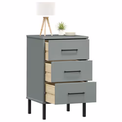 VidaXL 350977 Table de nuit et table de chevet Gris - Vue supplémentaire 3