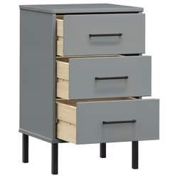 VidaXL 350977 Table de nuit et table de chevet Gris - Vue supplémentaire 5