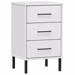 VidaXL 350978, Blanc, Métal, Bois de pin, OSLO, 400 mm, 350 mm, 645 mm