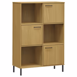VidaXL 351012, Marron, 3 étagères, Métal, Bois, Bois de pin, 900 mm
