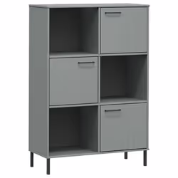 VidaXL 351013, Gris, 3 étagères, Métal, Bois, Bois de pin, 900 mm