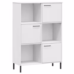 VidaXL 351014, Blanc, 3 étagères, Métal, Bois, Bois de pin, 900 mm