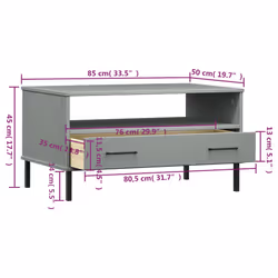 VidaXL 351034 Table à café, latérale et de salon - Vue supplémentaire 8