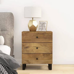 vidaXL Table de chevet 50x33x62 cm Bois de manguier et d'ingénierie