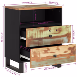 VidaXL 350666 Table de nuit et table de chevet - Vue supplémentaire 8