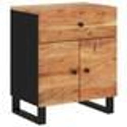 vidaXL Table de chevet 50x33x60cm Bois d'acacia solide et d'ingénierie