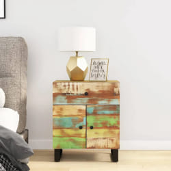 vidaXL Table de chevet - Bois de récupération