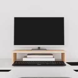 Ce support pour moniteur classique en bois au design minimaliste apporte une belle touche à votre espace de vie actuel. Bois ...