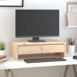 vidaXL Support pour moniteur 50x27x15 cm Bois de pin solide