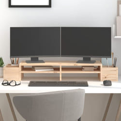 Vidaxl - Support pour moniteur 100x27,5x15 cm Bois de pin solide