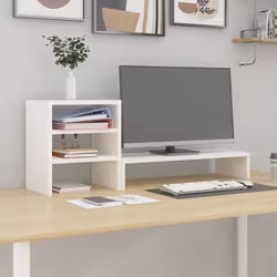 Ce support pour moniteur classique en bois au design minimaliste apporte une belle touche à votre espace de vie actuel. Bois  ...