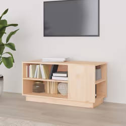 Ce meuble TV en bois est un supplément pratique et accrocheur à votre intérieur. Matériau robuste : le bois d'ingénierie est  ...
