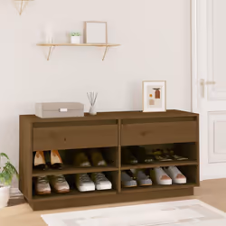 Avec cette armoire à chaussures en bois délicate et robuste, vous pouvez ranger efficacement vos chaussures et ajouter une dé ...