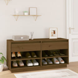 Vidaxl - Armoire à chaussures Marron miel 110x34x52cm Bois de pin massif