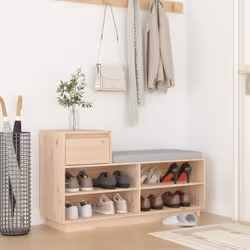 Avec cette armoire à chaussures en bois délicate et robuste, vous pouvez ranger efficacement vos chaussures et ajouter une dé ...