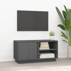 Vidaxl - Meuble tv Gris 80x35x40,5 cm Bois de pin massif