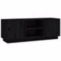 vidaXL Meuble TV Noir 110x35x40,5 cm Bois de pin massif