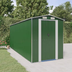 vidaXL Abri de jardin Vert 192x523x223 cm Acier galvanisé