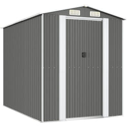 vidaXL Abri de jardin Gris clair 192x274x223 cm Acier galvanisé