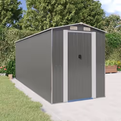 vidaXL Abri de jardin Gris clair 192x523x223 cm Acier galvanisé