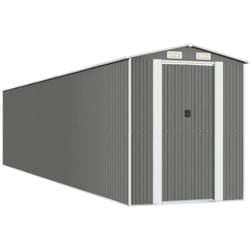 vidaXL Abri de jardin Gris clair 192x938x223 cm Acier galvanisé
