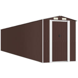 vidaXL Abri de jardin Marron foncé 192x1021x223 cm Acier galvanisé