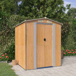 Vidaxl - Abri de jardin Marron clair 192x191x223 cm Acier galvanisé