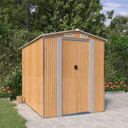 Vidaxl - Abri de jardin Marron clair 192x274x223 cm Acier galvanisé