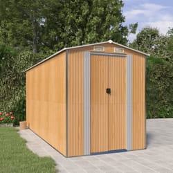 Vidaxl - Abri de jardin Marron clair 192x440x223 cm Acier galvanisé