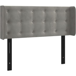 Tête de lit avec oreilles gris clair 103x16x78/88 cm velours Vidaxl