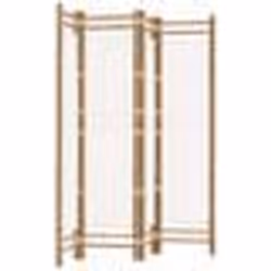 vidaXL Cloison de séparation pliante 4 panneaux 160 cm Bambou et toile