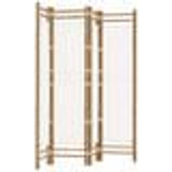 vidaXL Cloison de séparation pliante 4 panneaux 160 cm Bambou et toile