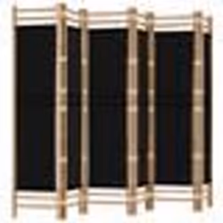 vidaXL Cloison de séparation pliante 6 panneaux 240 cm Bambou et toile