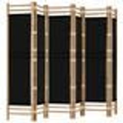 vidaXL Cloison de séparation pliante 6 panneaux 240 cm Bambou et toile