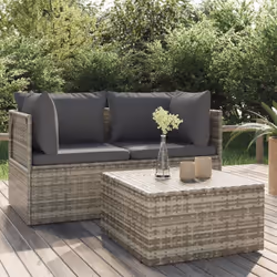 Cet ensemble de salon de jardin tendance, au design élégant et contemporain, est un excellent choix pour manger ou vous déten ...