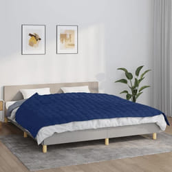 vidaXL Couverture lestée Bleu 155x220 cm 7 kg Tissu - 155 x 220 cm