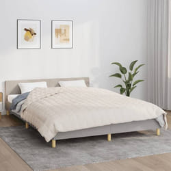 Couverture Lestée Crème Clair 200x200 Cm 9 Kg Tissu Vidaxl