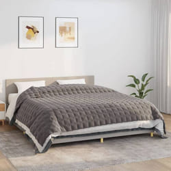 vidaXL Couverture lestée Gris 220x260 cm 15 kg Tissu - 260 x 220 cm